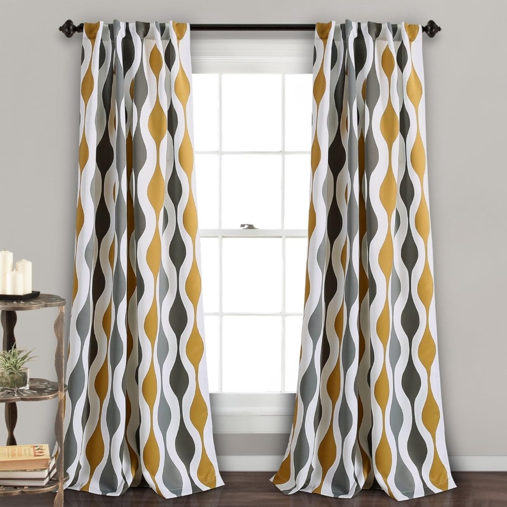 Half moon room darkening curtains new